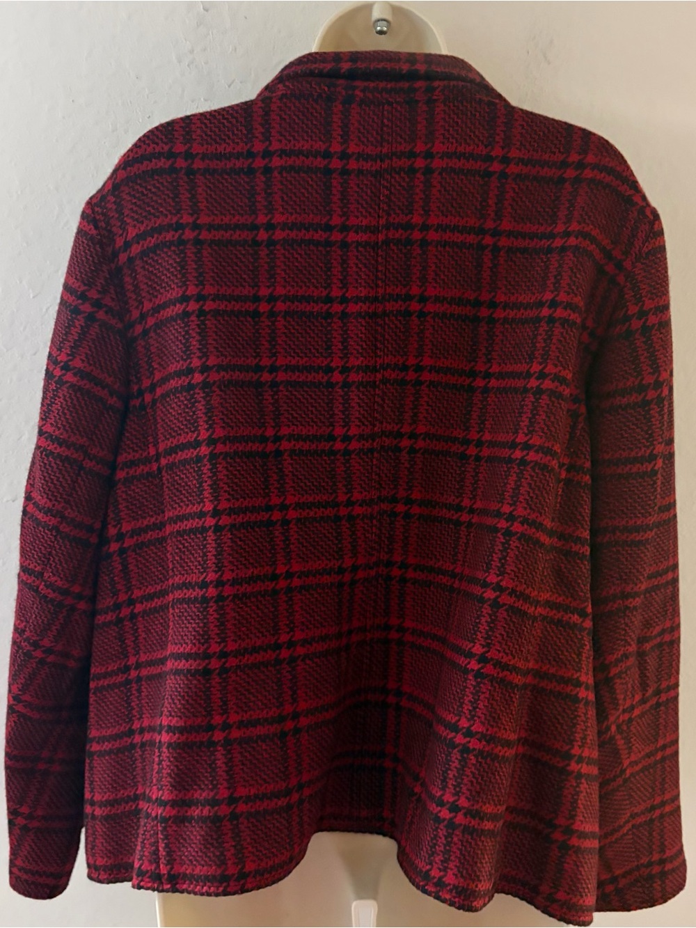 Talbots Red Plaid Two-Button Jacket - Picture 4 of 6